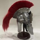 Medieval Knight Roman Plume Helmet Steel Armor Combat Larp Reenactment Helmet