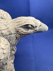 Hand Crafted Volcano Mt  St  Helen Ash American Eagle Hawk Statue Sculpture Usa
