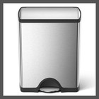 Simplehuman Dual-compartment Trash Can Silver 46l Dual Compartment Kitchen