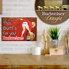Vintage Stl Budweiser Beer Metal Sign Advertising Art  Bar  Man Cave Wall Decor