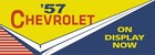 Chevrolet  57 1957 Vintage Style Dealer Promo Banner Chevy On Display Now