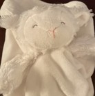 Carters Lamb White Lovey Pacifier Holder Baby Security Blanket Plush