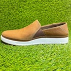 Kuru Roam Atla Womens Size 9 5 Brown White Casual Walking Leather Slip-on Shoes