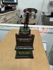 Vintage Cast Iron Working Mechanical Bank Equestrian Show Jumper 9 5  5 Lbs 