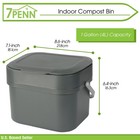 7penn Countertop Compost Bins For Kitchen Food Waste - 4l Trash Or Compost Pail