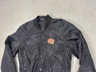 Vintage Carta Blanca Beer Jacket Mens 40 Black Nylon Bomber Snap Lined Patch