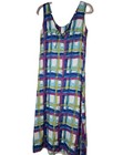 Vtg Boho 90 s Nikol London Dress Patchwork Blue 12 Maxi Beachy Casual Fairycore