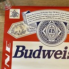 Budweiser Beer Advertising Poster Vintage Blank Label 18 x24  Genuine