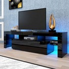Led High Gloss Tv Stand Entertainment Center Media Console Cabinet For 70  Tvs