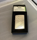 Zippo Made In Usa Patriotic Stars And Stripes Lighter Brushed Steel Nib