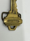 Vintage Aminco Solid Brass Key Belt Buckle Novelty Taiwan Heavy Metal 2156