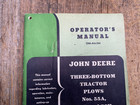Vintage John Deere Three Bottom Tractor Plows Manual 55a 55b 55h Om-a4-1258