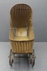 Antique Wicker metal 24  Babydoll Carriage Baby Buggy Vintage Doll Pram Toy