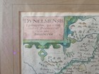County Of Durham Cartographer Antique Map Christopher Saxon 1607 - 1637 Framed