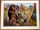 1932 Hand Signed Lithograph Russian Ryback Jewish Avant Garde Shtetl Judaica Art