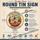 Buffalo Brewing Co Sacramento California Classic Brewery Round Tin Sign 12in