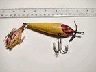 South Bend Surface Floating Minnow - Red white Vintage Wooden Fishing Lure