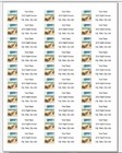150 Beach Scene Postage Stamp Style Mailing Return Address Labels Personalized