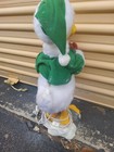 Vintage Telco Disney Animated Christmas Donald Duck Holding Teddy Bear