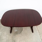 Mid Century Danish Modern Dining Table Oval Mahogany 2 Leafs G Mobel 99 5 In Mcm
