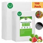 6 x10  8 x12  Vacuum Sealer Bags Embossed Food Saver Magic Seal Storage 100pcs