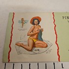 Vintage 1958 Pin-up Advertising Ink Blotter Pinelodge Steak House Missouri