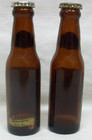 Vintage Ruppert Knickerbocker Beer Mini Glass Bottles Salt   Pepper Shakers Exl