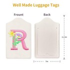 Personalized Initial Luggage Tag For Suitcase cute Embroidered Letter Leather