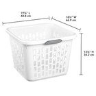 Sterilite 1 5 Bushel Square Plastic Laundry Basket With 2 Comfort Grip Handles