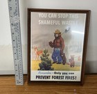 Vintage Smokey The Bear Poster Calendar Poster 1998  only You     Framed