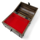 Wooden Treasure Chest With Lock Large Decorative Pirate Storage Box