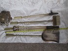 Vintage Brass Fireplace Tool Set 4 Piece 30    Tall