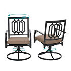 Outdoor Chairs Set Of 4 Swivel Patio Dining Chairs With Seat Cushion