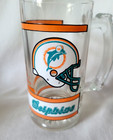 Nfl Miami Dolphins Glass Beer Mugs Stein Set Of 2 Beverage Mug Vintage Excellent