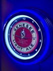 Genesee Light Ale Beer Bar Man Cave Neon Style Retro Led Clock Advertising  Sign
