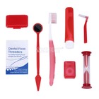 10 Kits Dental Orthodontic Oral Care Kit Hygiene Clean Tools Teeth Whitening Red