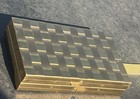 Vintage 50 s Gold Metal Basket Weave Double-sided Cig powder Vanity Compact