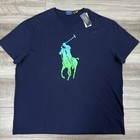 Polo Ralph Lauren Men   s Classic Fit T-shirt Big Pony Navy Green Size Xxl Nwt