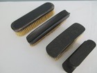 Antique Victorian Ebony Clothes Brush Dressing Table Wood Treen Dresser X4