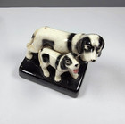 Chase Hand Painted Black And White Springer Spaniel   Puppy Vintage Japan