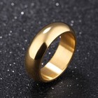 Plated Ring Plain Wedding Band Couples Jewelry Mens Womens Stainless Steel 6mm