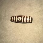 Early 19th Century Indo tibetan Old Agate 3 Eye Dzi Bead   Excellent Condition  