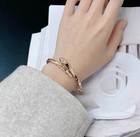 Bvlga ri Serpenti Snake Head And Tail Crystal Rose Gold Bracelet