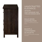 Maven Lane Felix Rustic Wooden Sideboard In Weathered Brown Finish