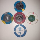 Vintage Las Vegas Casino Chips Lot Of 5 Bellagio Venetian Aria Wynn