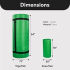 Balancefrom Fitness 1  Extra Thick Yoga Mat W knee Pad And Carrying Strap  Green