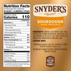 Snyder s Of Hanover Sourdough Hard Pretzels  16 Oz Bag 16 Ounce  pack 1 
