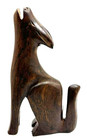 Vintage Southwest Hand Carved Ironwood Howling Coyote  5 75  