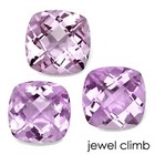 Affordable 11mm Cushion Amethyst  checkerboard Cut  Loose Gemstone