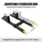 Pallet Forks Max  Clamp On Tractor Bucket With Adjustable Stabilizer Bar